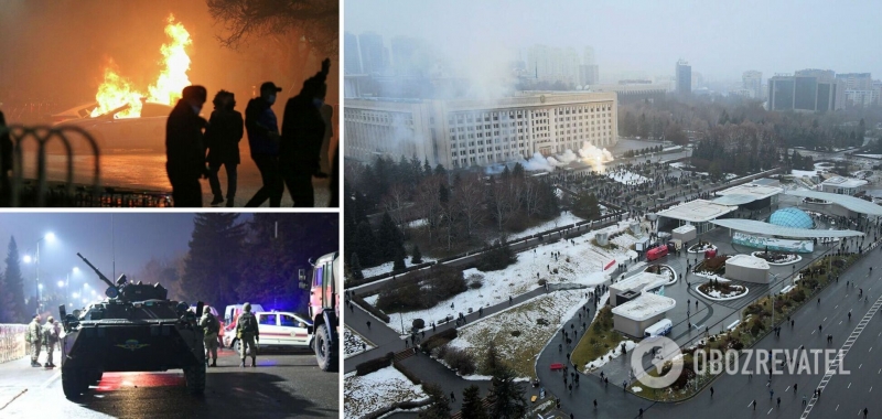 В Казахстане не стихают протесты, пострадало более тысячи человек, много погибших. Люди громят здания (обновляется)